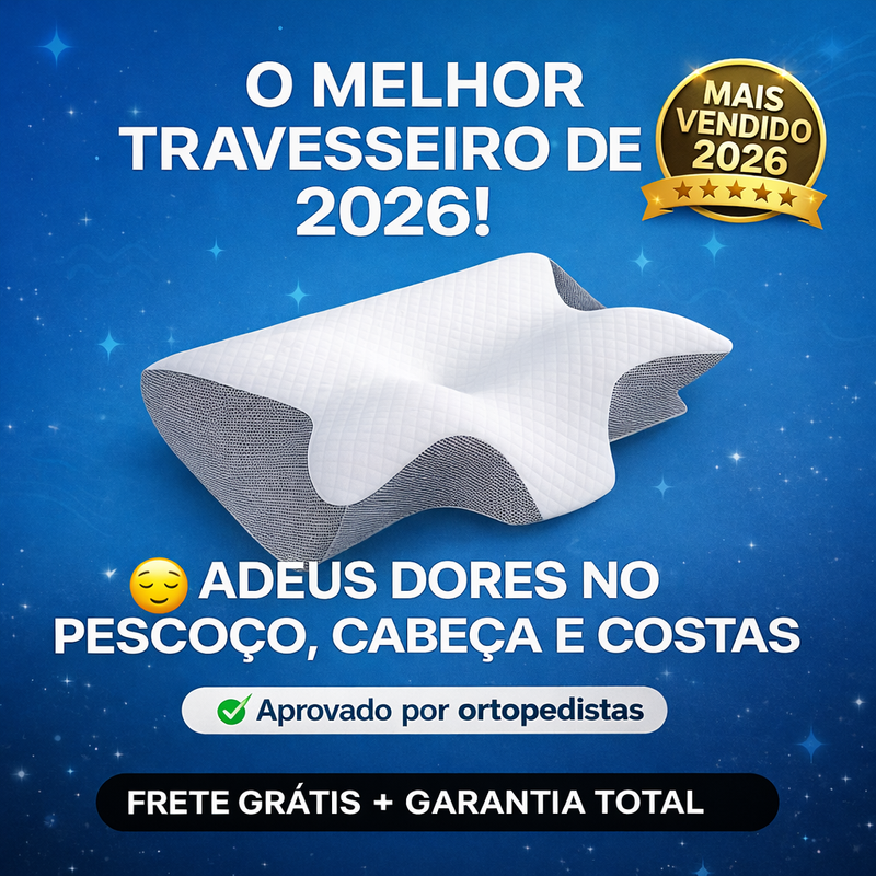 Travesseiro Ergonômico Cervical SleepCare – Sono Profundo e Mais Conforto
